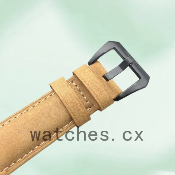Panerai Luminor GMT Men’s 44mm PAM00441 Leather Strap Black Dial Replica Watches - Image 4