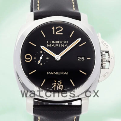 Panerai Luminor Marina PAM00498 44mm Men’s Leather Strap Silver-tone Replica Watches