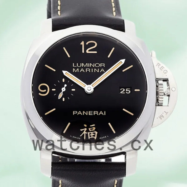 Panerai Luminor Marina PAM00498 44mm Men’s Leather Strap Silver-tone Replica Watches
