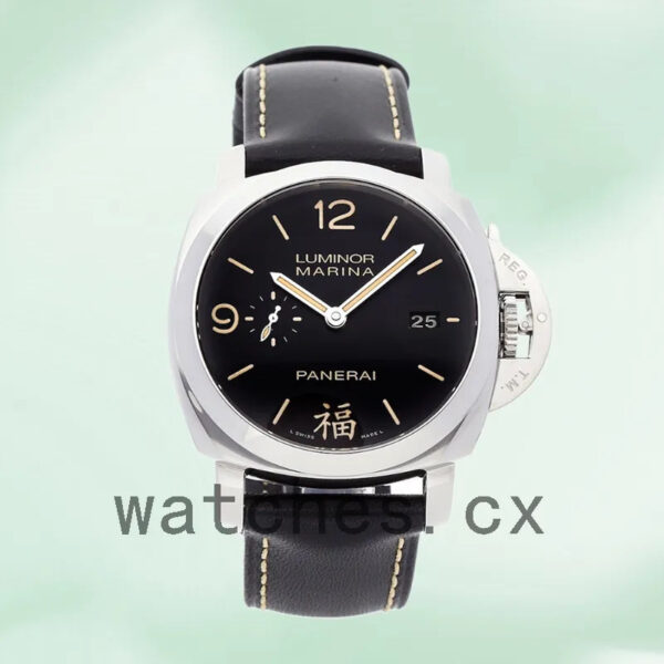 Panerai Luminor Marina PAM00498 44mm Men’s Leather Strap Silver-tone Replica Watches