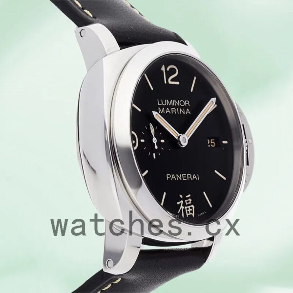 Panerai Luminor Marina PAM00498 44mm Men’s Leather Strap Silver-tone Replica Watches
