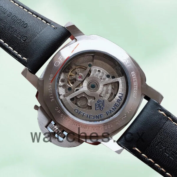 Panerai Luminor Marina PAM00498 44mm Men’s Leather Strap Silver-tone Replica Watches - Image 4