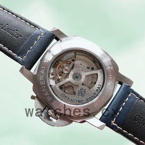 Panerai Luminor Marina PAM00499-001 44mm Men’s Leather Strap White Dial Replica Watches - Image 4