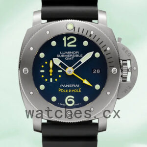Panerai Luminor Submersible GMT PAM00719-001 47mm Men’s Rubber Band Silver-tone Replica Watches
