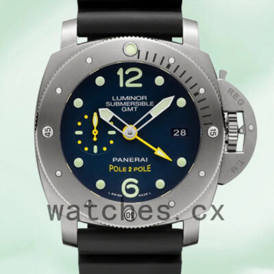 Panerai Luminor Submersible GMT PAM00719-001 47mm Men’s Rubber Band Silver-tone Replica Watches