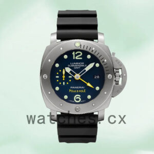 Panerai Luminor Submersible GMT PAM00719-001 47mm Men’s Rubber Band Silver-tone Replica Watches