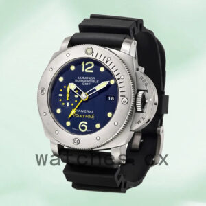 Panerai Luminor Submersible GMT PAM00719-001 47mm Men’s Rubber Band Silver-tone Replica Watches