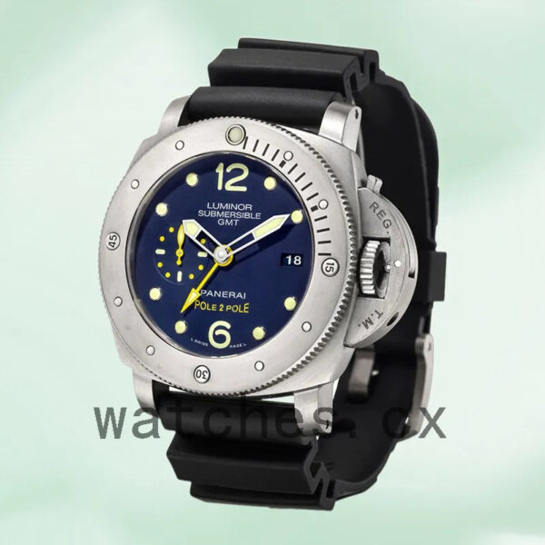 Panerai Luminor Submersible GMT PAM00719-001 47mm Men’s Rubber Band Silver-tone Replica Watches