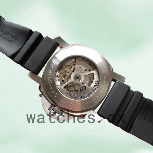 Panerai Luminor Submersible GMT PAM00719-001 47mm Men’s Rubber Band Silver-tone Replica Watches - Image 4