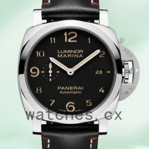 Panerai Luminor Marina 44mm Men’s PAM00910 Leather Strap Black Dial Replica Watches