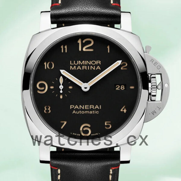 Panerai Luminor Marina 44mm Men’s PAM00910 Leather Strap Black Dial Replica Watches