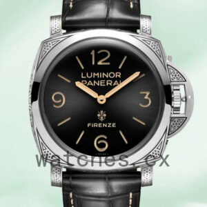 Panerai Luminor PAM00972 44mm Men’s Leather Strap Silver-tone Replica Watches