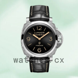 Panerai Luminor PAM00972 44mm Men’s Leather Strap Silver-tone Replica Watches