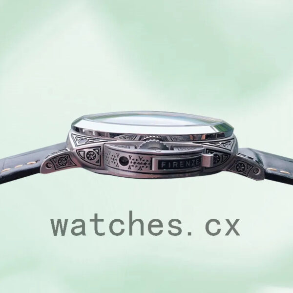 Panerai Luminor PAM00972 44mm Men’s Leather Strap Silver-tone Replica Watches - Image 4