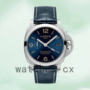 Panerai Luminor GMT 44mm PAM01033 Men’s Blue Dial Leather Strap Replica Watches