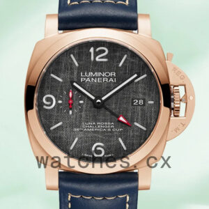 Panerai Luminor Men’s 44mm PAM01036-001 Rose Gold-tone Leather Strap Replica Watches