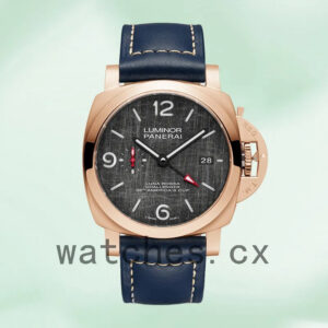 Panerai Luminor Men’s 44mm PAM01036-001 Rose Gold-tone Leather Strap Replica Watches