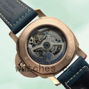 Panerai Luminor Men’s 44mm PAM01036-001 Rose Gold-tone Leather Strap Replica Watches