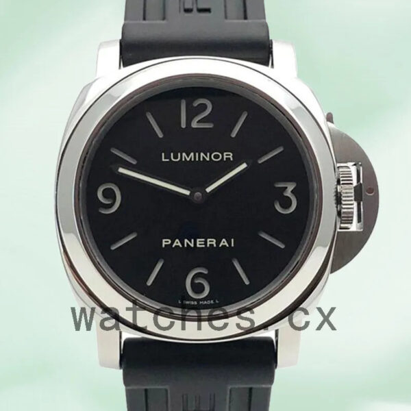 Panerai Luminor Base PAM00112 Men’s 44mm Silver-tone Black Dial Replica Watches