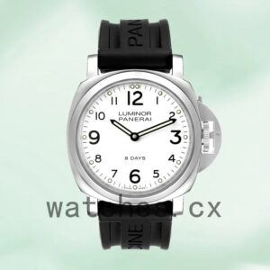 Panerai Luminor Base Men’s PAM00561 44mm Rubber Band Silver-tone Replica Watches