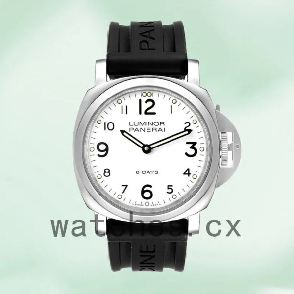Panerai Luminor Base Men’s PAM00561 44mm Rubber Band Silver-tone Replica Watches