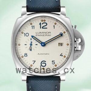 Panerai Luminor Due 44mm PAM00906 Men White Dial Silver-tone Replica Watches