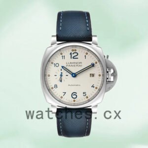 Panerai Luminor Due 44mm PAM00906 Men White Dial Silver-tone Replica Watches