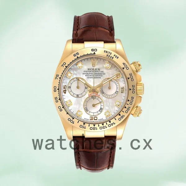 Rolex Daytona 116518 40mm Men’s Leather Strap Replica Watches - Image 2