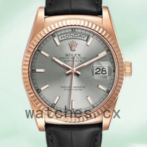Rolex Day-Date Men’s 118135 36mm Automatic Grey Dial Replica Watches