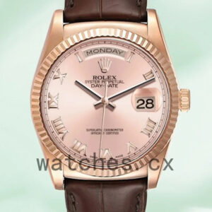 Rolex Day-Date Men’s 36mm 118135 Automatic Rose Gold Dial Replica Watches