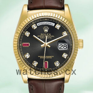 Rolex Day-Date Men’s 118138 36mm Black Dial Automatic Replica Watches