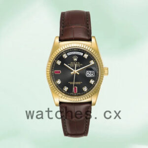 Rolex Day-Date Men’s 118138 36mm Black Dial Automatic Replica Watches