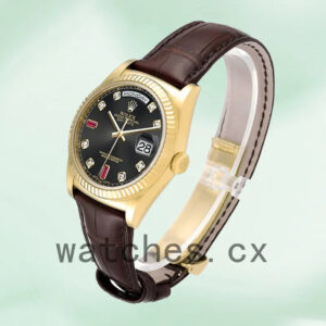 Rolex Day-Date Men’s 118138 36mm Black Dial Automatic Replica Watches