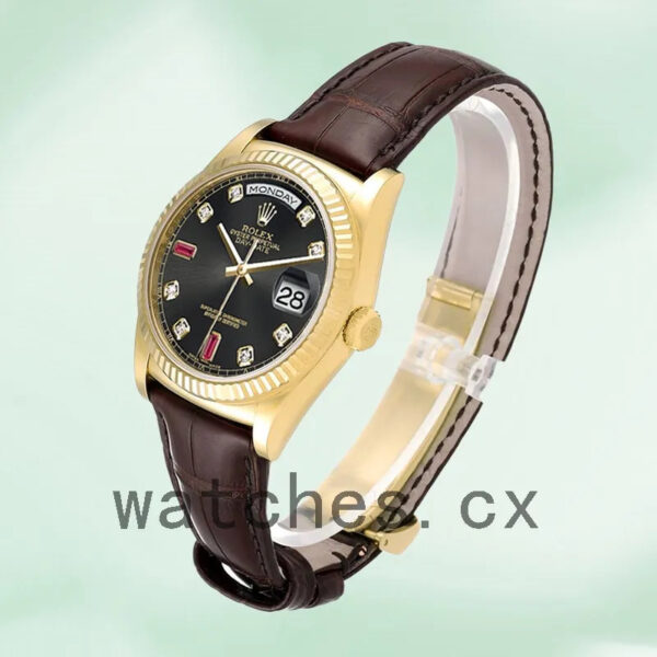 Rolex Day-Date Men’s 118138 36mm Black Dial Automatic Replica Watches