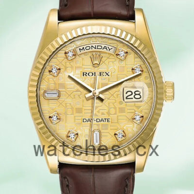 Rolex Day-Date Men’s 36mm m118138-0087 Champagne Jubilee Dial Replica Watches