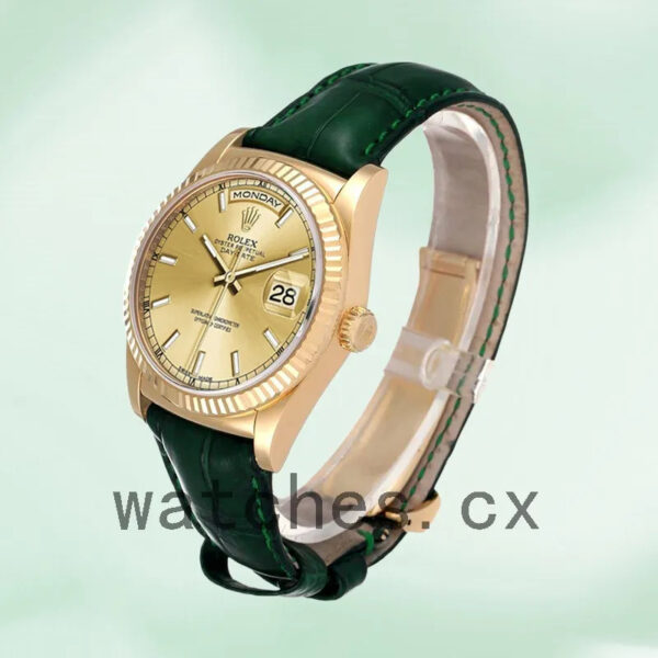 Rolex Day-Date Men’s m118138-0125 36mm Leather Strap Replica Watches