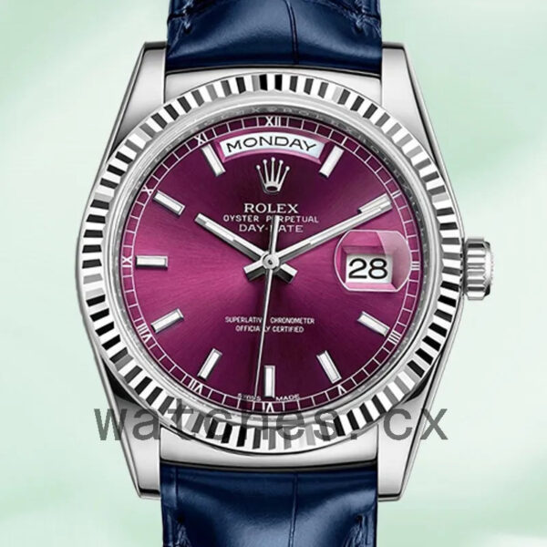 Rolex Day-Date m118139-0060 Men’s 36mm Leather Strap Replica Watches