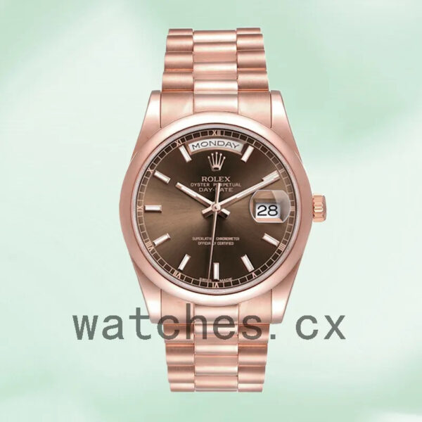 Rolex Day-Date 118205 36mm Men’s President Bracelet/Oyster Bracelet Replica Watches - Image 5