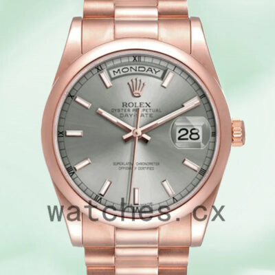 Rolex Day-Date 118205 36mm Men’s Grey Dial Replica Watches