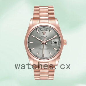 Rolex Day-Date 118205 36mm Men’s Grey Dial Replica Watches