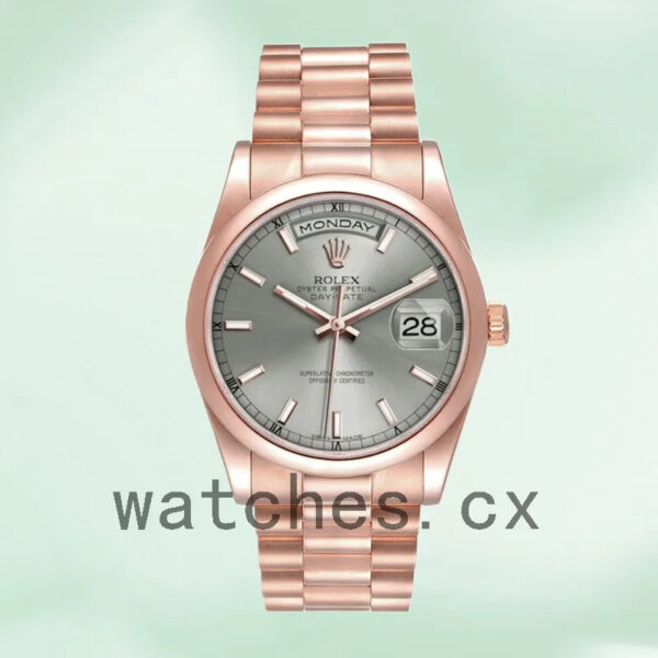 Rolex Day-Date 118205 36mm Men’s Grey Dial Replica Watches