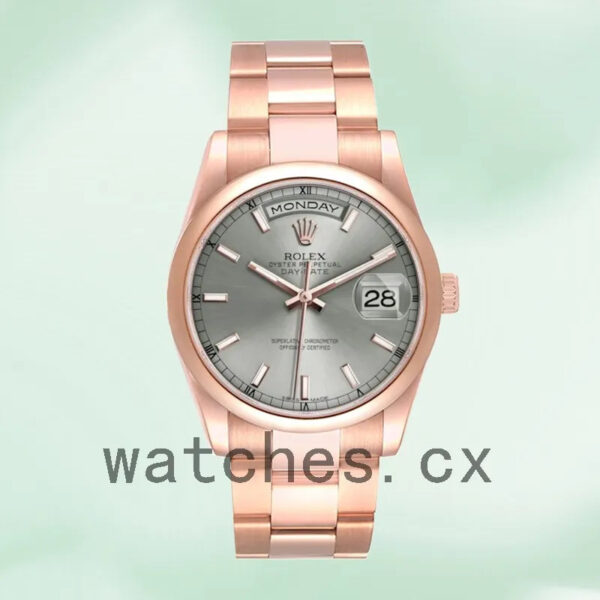 Rolex Day-Date 118205 36mm Men’s Grey Dial Replica Watches - Image 5