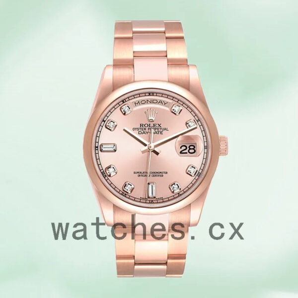 Rolex Day-Date 118205 Men’s 36mm Rose Gold-tone Replica Watches