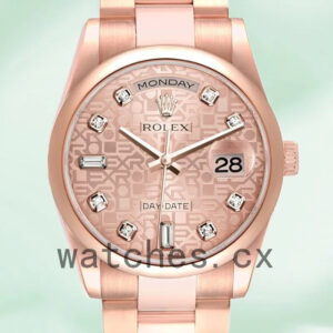 Rolex Day-Date 36mm Men’s m118205f-0062 Rose Gold Jubilee Dial Replica Watches