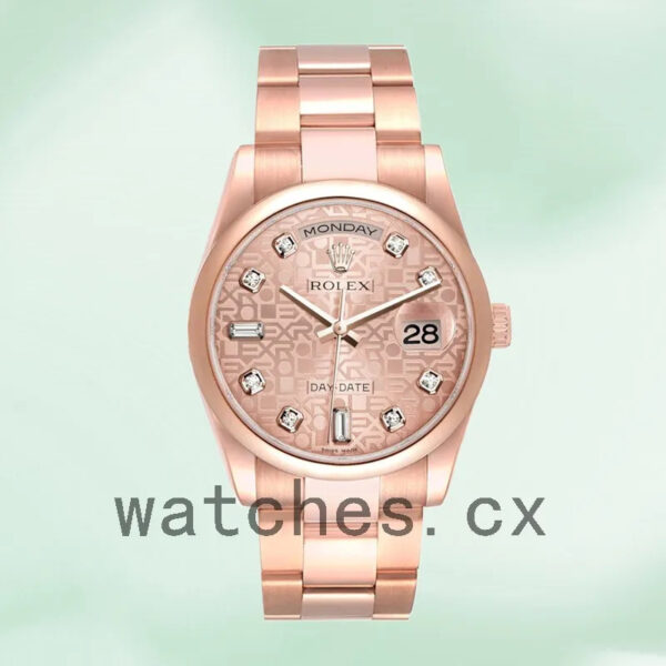 Rolex Day-Date 36mm Men’s m118205f-0062 Rose Gold Jubilee Dial Replica Watches