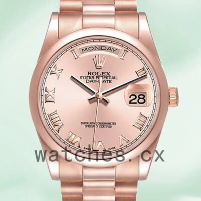 Rolex Day-Date Men’s 118205 36mm Rose Gold-tone Replica Watches