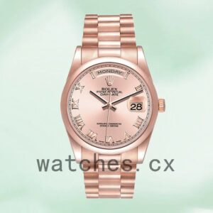 Rolex Day-Date Men’s 118205 36mm Rose Gold-tone Replica Watches