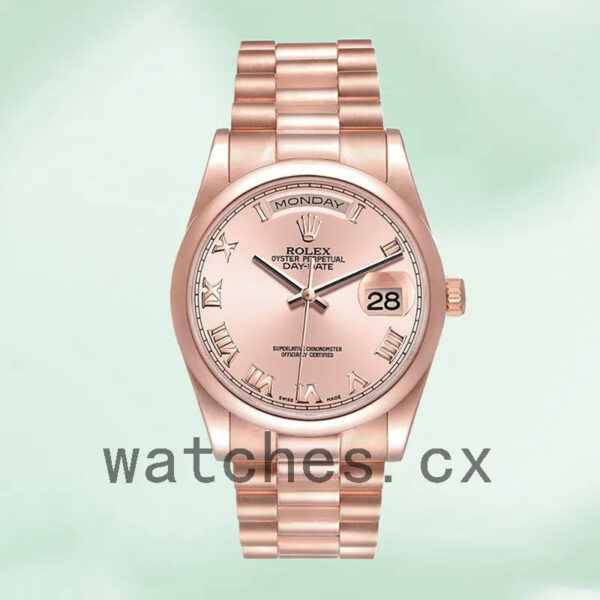 Rolex Day-Date Men’s 118205 36mm Rose Gold-tone Replica Watches