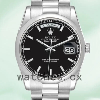 Rolex Day-Date 36mm 118206 Men’s Silver-tone Replica Watches