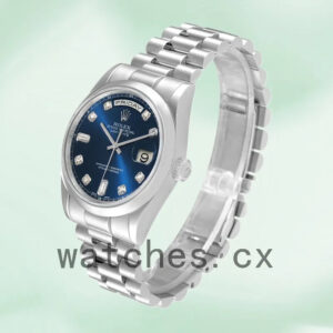 Rolex Day-Date 118206 Men’s 36mm President Bracelet Blue Dial Replica Watches